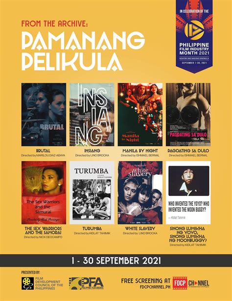 Where to watch eight Filipino classic films for free .